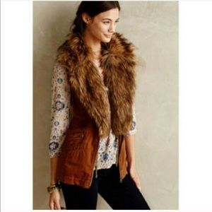 Anthropologie Hei Hei Fur Cargo Vest